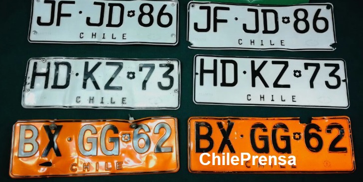 Patentes vehículos Chile